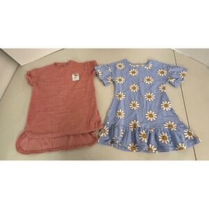 Little Co Lauren Conrad Baby Girl 12M Daisy Floral & Rose Terry Dress Set 2pc